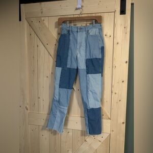Hollister Women's Size 3R‎ Ultra High-Rise Mom Jeans Color-Blocked Multi-Wash